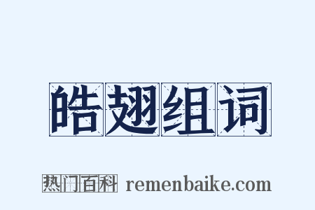 皓翅组词是什么意思的图片